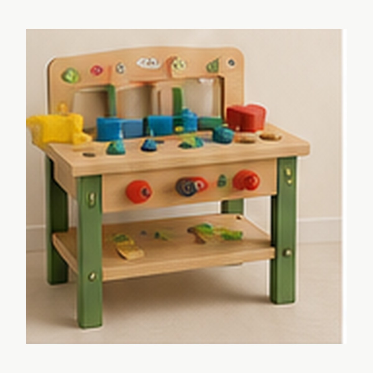 Illustrative image of a child-size toy workbench