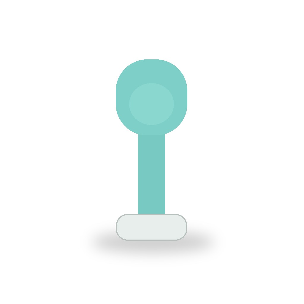 Illustrative image of a silicone diaper-cream applicator