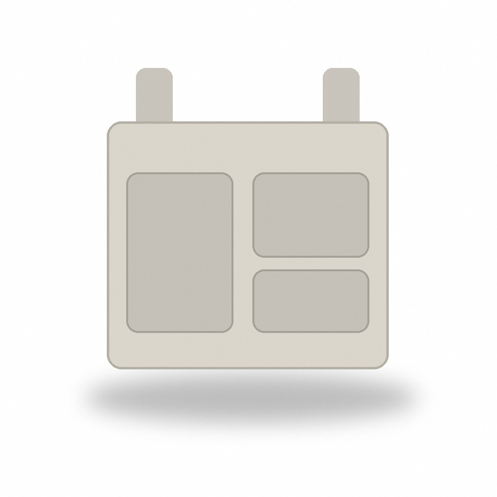 Illustrative image of a bedside storage organizer