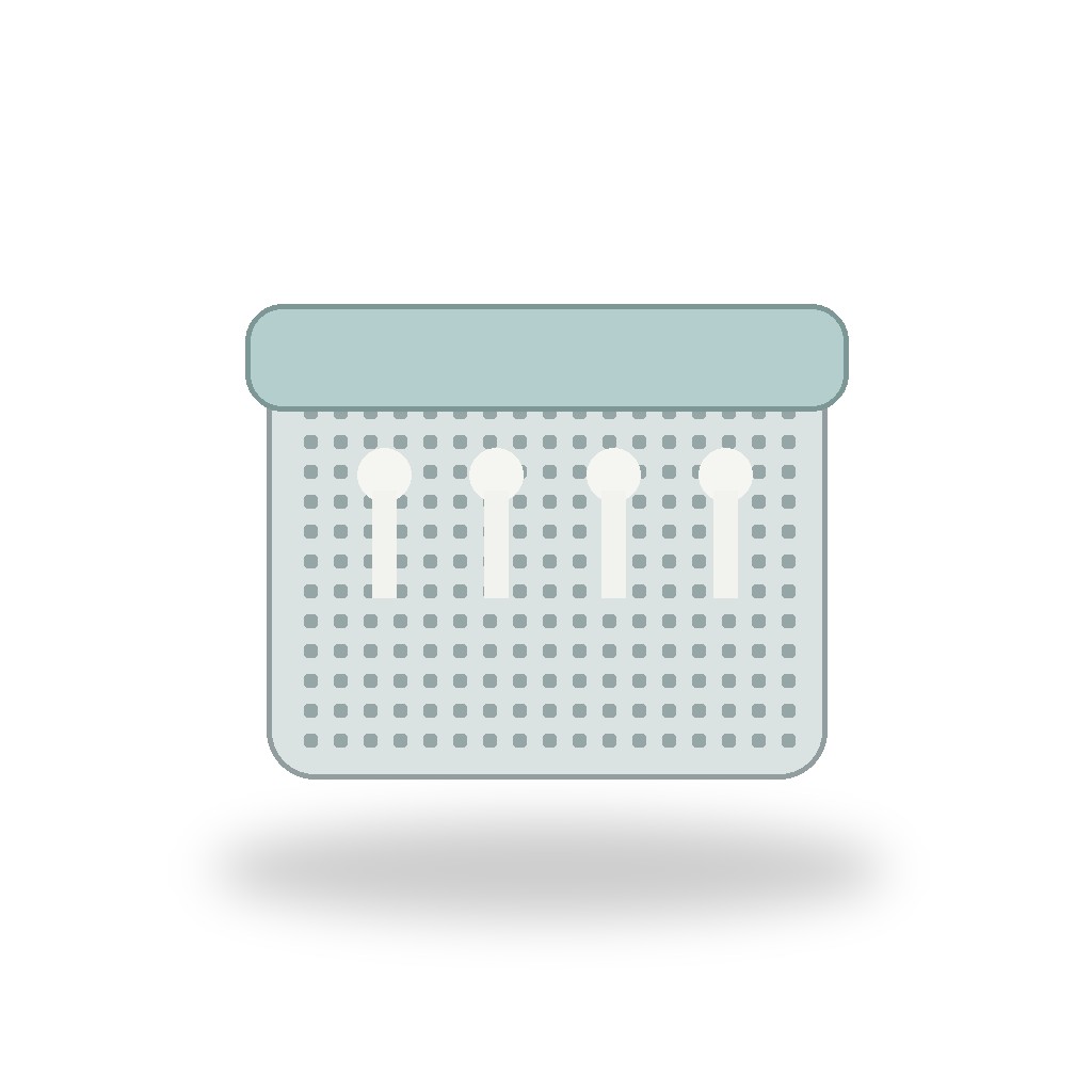 Illustrative image of a dishwasher basket for bottle parts