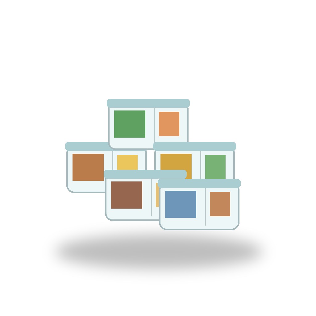 Illustrative image of food storage containers for freezer meal preparation