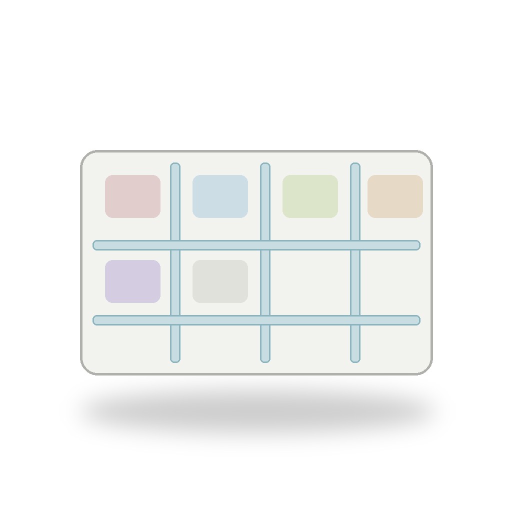 Illustrative image of clear drawer dividers with folded baby clothes