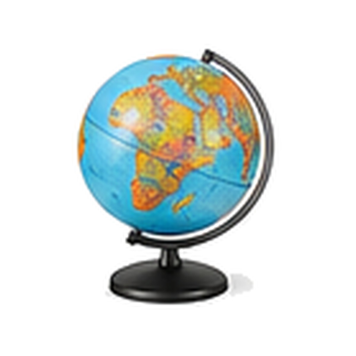 Illustrative image of a small rotating world globe