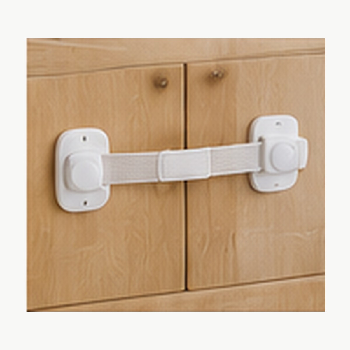 Illustrative image of a child-safety cabinet latch