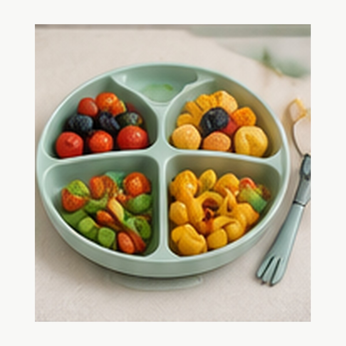Illustrative image of a divided toddler plate