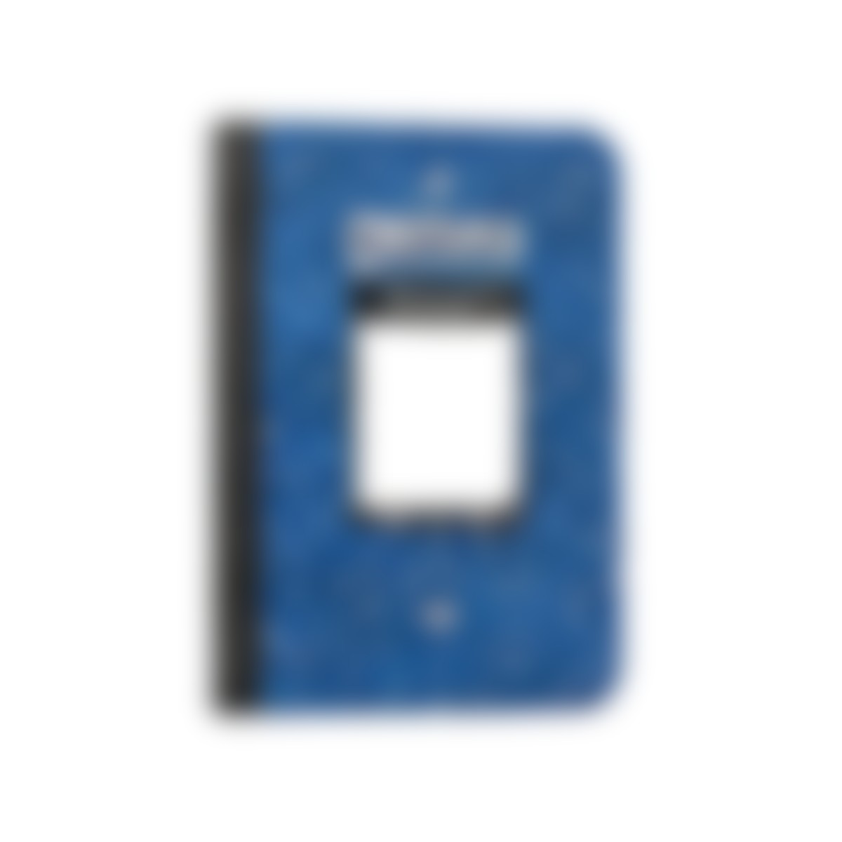 Illustrative image of a simple blue writing journal