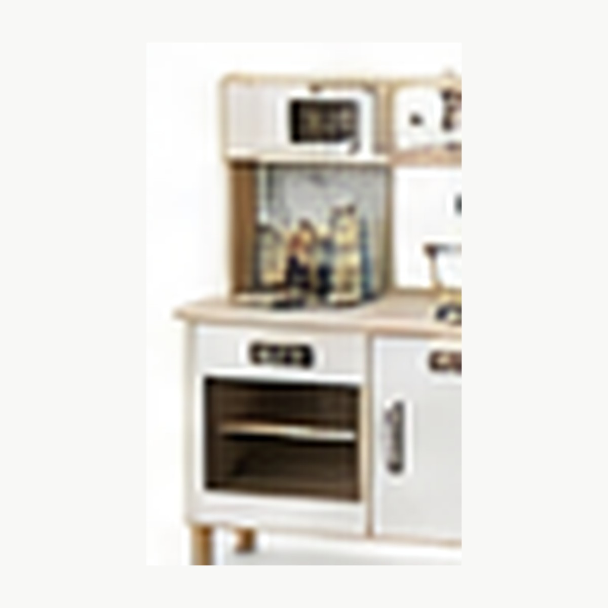 Illustrative image of a child-size pretend play kitchen