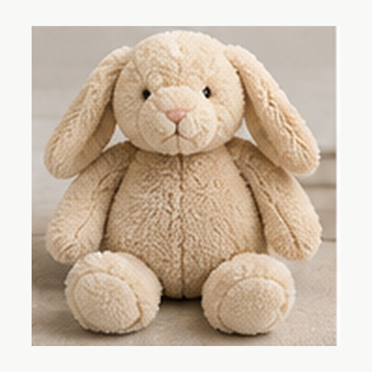 Illustrative image of a soft plush rabbit
